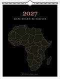 2027 Wall Calendar, maps drawn by rotating circles