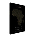 Africa map drawn by 4096 rotating circles, salmon line art on a canvas print (3)