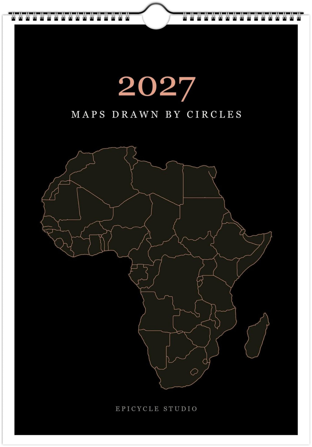 2027 Wall Calendar, maps drawn by rotating circles (3)