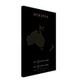 Oceania map drawn by 4096 rotating circles, salmon line art on a canvas print (3)