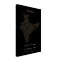 India map drawn by 4096 rotating circles, salmon line art on a canvas print (3)