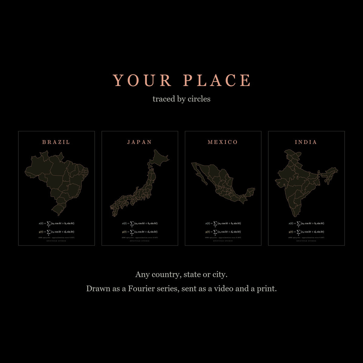 Your Place, Traced by Circles, maps drawn by rotating circles