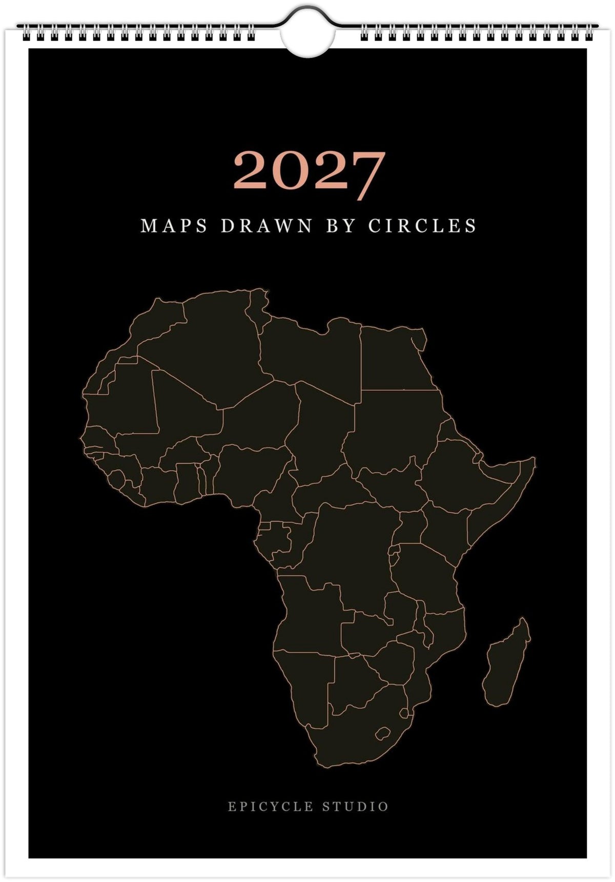 2027 Wall Calendar, maps drawn by rotating circles (5)