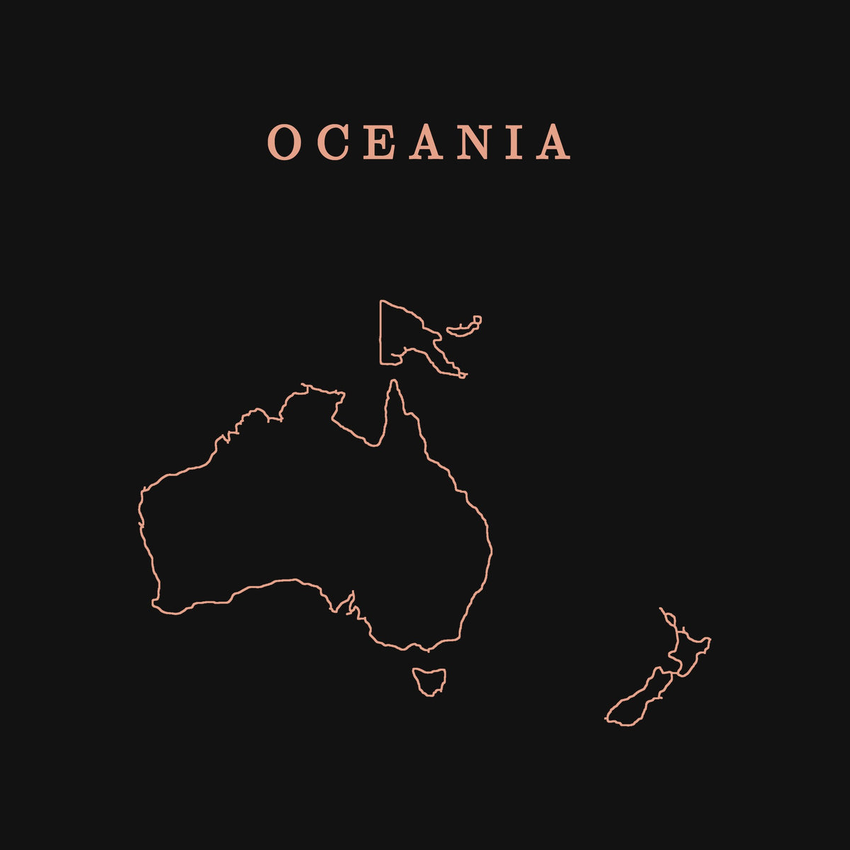 extra: Oceania print detail, salmon line art